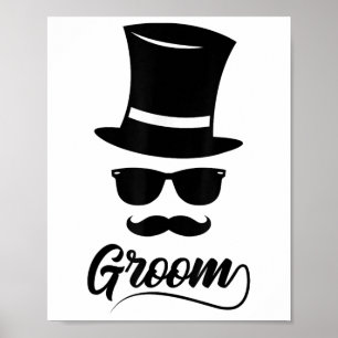Poster Chemise Groom Drôle Blanc Pour Hommes Casquette Et