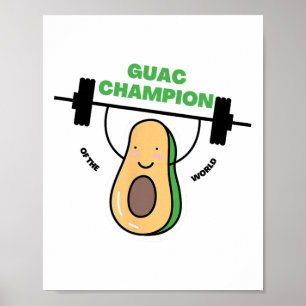 Poster Chemise Guacamole Drôle Pour Les Champions De Fête