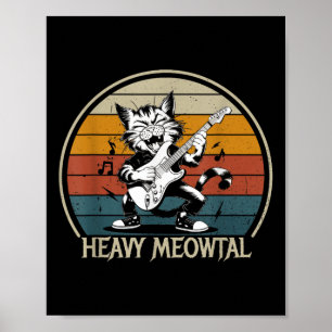 Poster Chemise guitare de chat amusante - Jamming Rock Ch