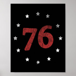 Poster Chemise Jour De L'Esprit 76 Rétro 4 Juillet Cadeau