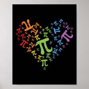 Poster Chemise Jour Pi Rainbow Heart Math Lgbt Gay Lesbia