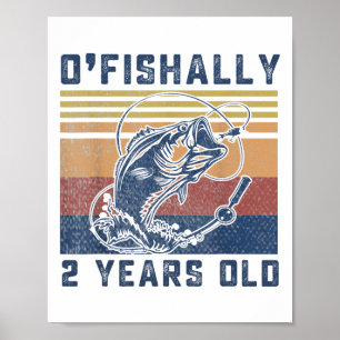 Poster Chemise Officiellement 2 Ans 2e Anniversaire Pêche