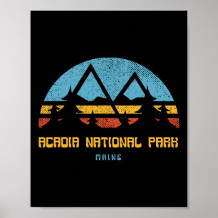 Poster Chemise Parc National d'Acadia Maine Rétro Vintage