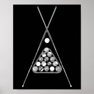 Poster Chemise Pour Lecteur De Billard Avec Cue Ll Rack E