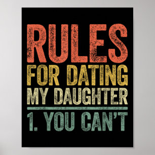 Poster Chemise Règles Pour Sortir Avec Ma Fille Vous Ne P