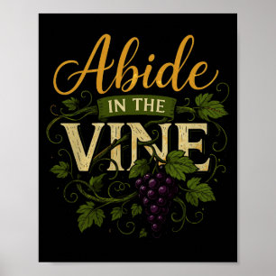 Poster Chemise Reste Dans Le Vigne Foi Chrétienne Chemise
