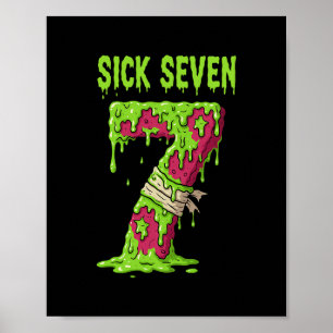 Poster Chemise Sick Seven Meme Six Seven Wordplay Drôle D