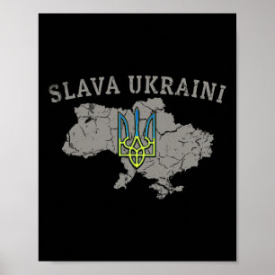 Poster Chemise Slava Ukraini Ukraine Militaire Ukrainien