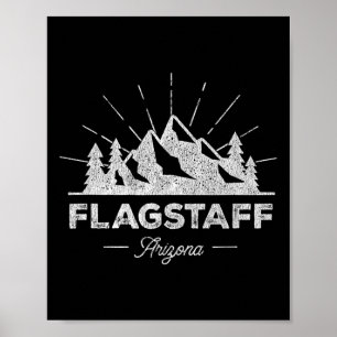 Poster Chemise T Flagstaff Arizona Az Vintage Randonnée R