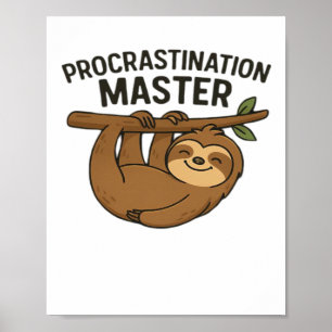 Poster Chemise T-shirt classique Procrastination Master
