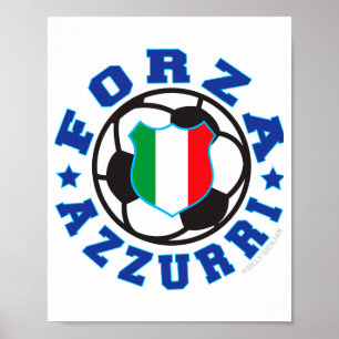 Poster Chemise T-shirt de football italien pour enfants F
