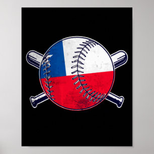 Poster Chemise T-shirt de l'équipe de baseball chilienne