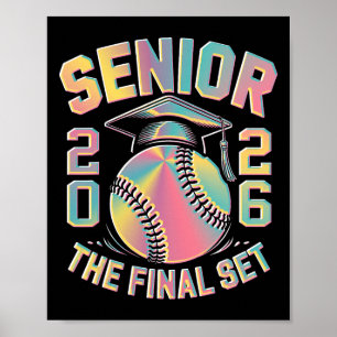 Poster Chemise Tie Dye de 2026 Senior Softball Le dernier
