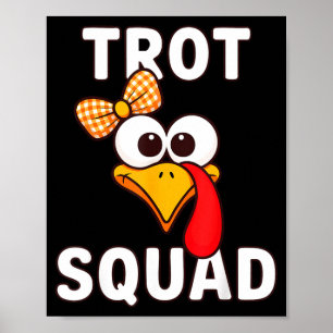 Poster Chemise Trot Squad Adulte Femme Fille Enfant Turqu