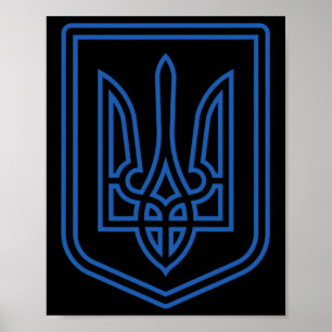 Poster Chemise Tryzub Ukraine Blason Ukrainien Anti-c