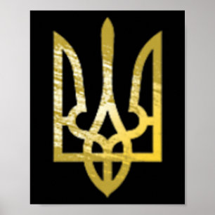 Poster Chemise Ukraine Trident Tryzub Zelensky Militaire