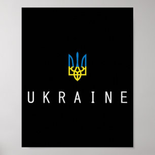 Poster Chemise Ukraine Ukrainien Tryzub Drapeau Trident M