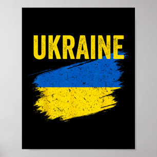 Poster Chemise ukrainienne drapeau ukrainien