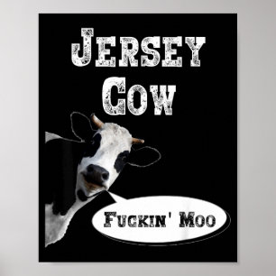 Poster Chemise Vache Drôle Nouveau Jersey Amateur de Vach