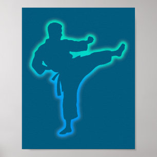 Poster Chemise Vêtements de Taekwondo Arts Martiaux Karat