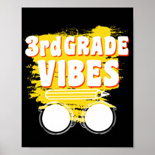 Poster Chemise Vibe Rentrée 3e Année Enfant Premier Jour