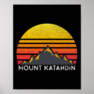 Poster Chemise vintage de randonnée au coucher du soleil