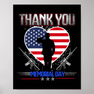 Poster Chemises American Flag Memorial Day pour hommes fe