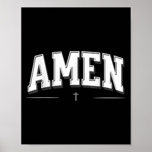 Poster Chemises Chrétiennes Pour Hommes, Amen