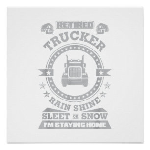 Poster Chemises de camionnette à la retraite Funny Vêteme