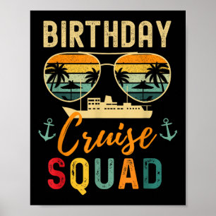 Poster Chemises de croisière d'anniversaire 2025 Escadron