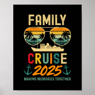 Poster Chemises de croisière familiales assorties pour le