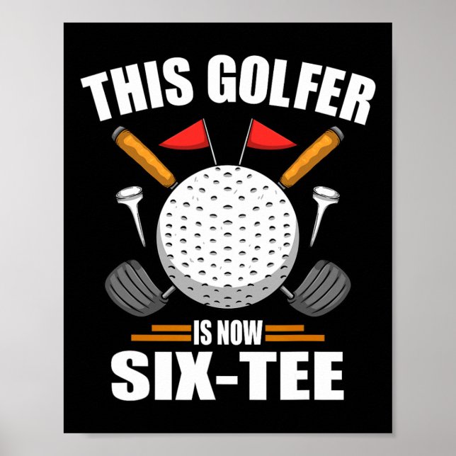Poster Chemises De Golf Anniversaire Pour Hommes 60e Anné (Devant)