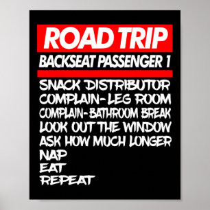 Poster Chemises de road-trip en famille Vacances drôles É