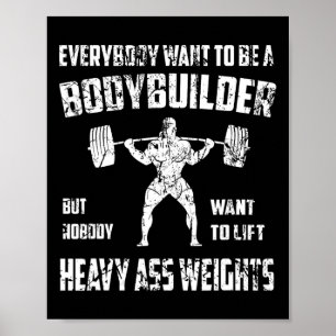 Poster Chemises Drôle De Bodybuilding. Un squa d'exercice