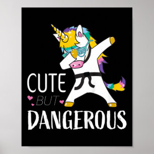 Poster Chemises drôles de karaté pour filles Mignon Taekw