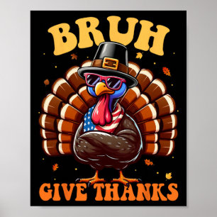 Poster Chemises drôles de Thanksgiving disant un mème de