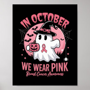 Poster Chemises du cancer du sein Femmes Halloween Octobr