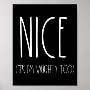 Poster Chemises Naughty And Nice Couples Pour Noël Jk N