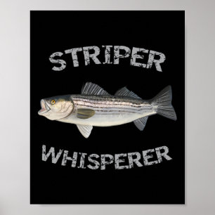 Poster Chemisier de pêche rayé B Striper Whisperer