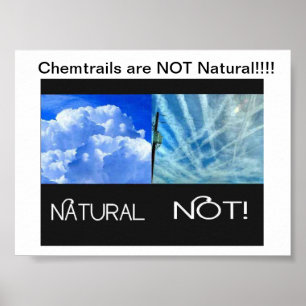 Poster Chemtrails ne sont pas naturel