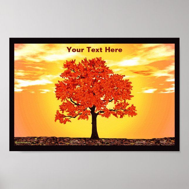 Poster Chêne coloré du matin (Devant)