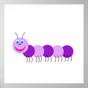 Poster chenille pourpre
