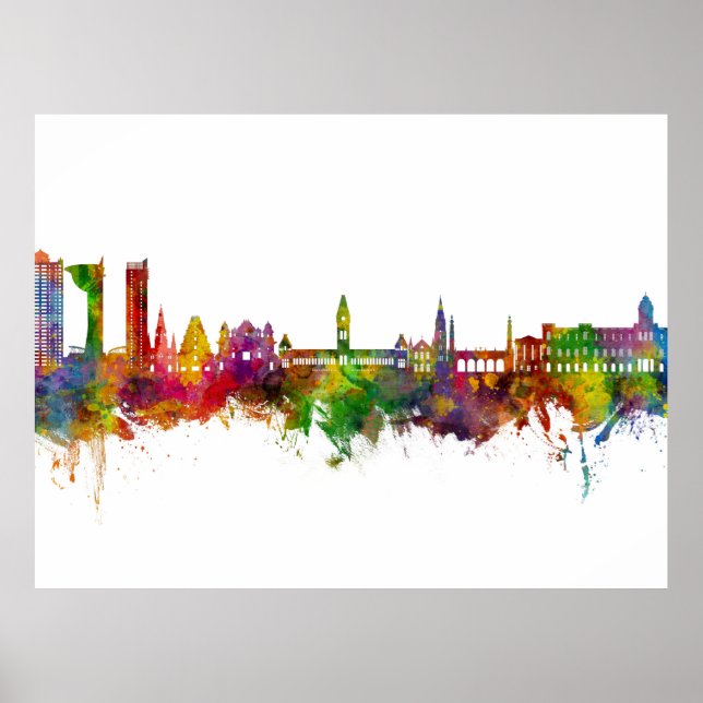 Poster Chennai Skyline Inde (Devant)
