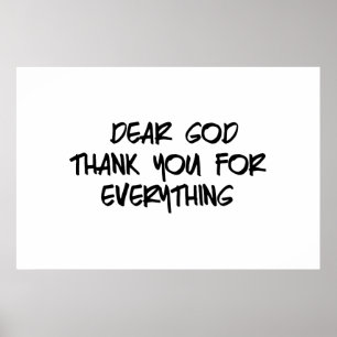 POSTER CHER DIEU MERCI POUR TOUT