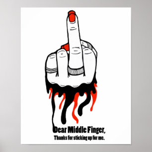 Poster Cher doigt moyen