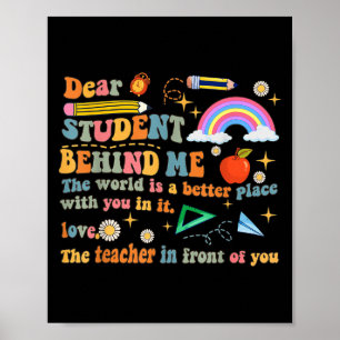 Poster Cher Étudiant Derrière Moi Motivationnel Enseignan