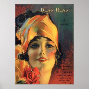 Poster Cher Heart vintage
