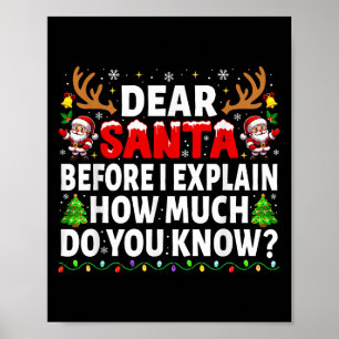 Poster Cher Père Noël, avant d'expliquer le mariage de la