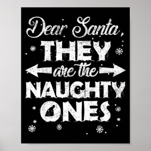 Poster Cher Père Noël Ils Sont Les Vilains Noël Fam