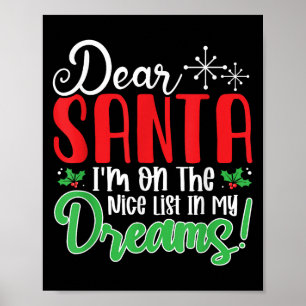Poster Cher Père Noël, je suis sur la liste des gentils d